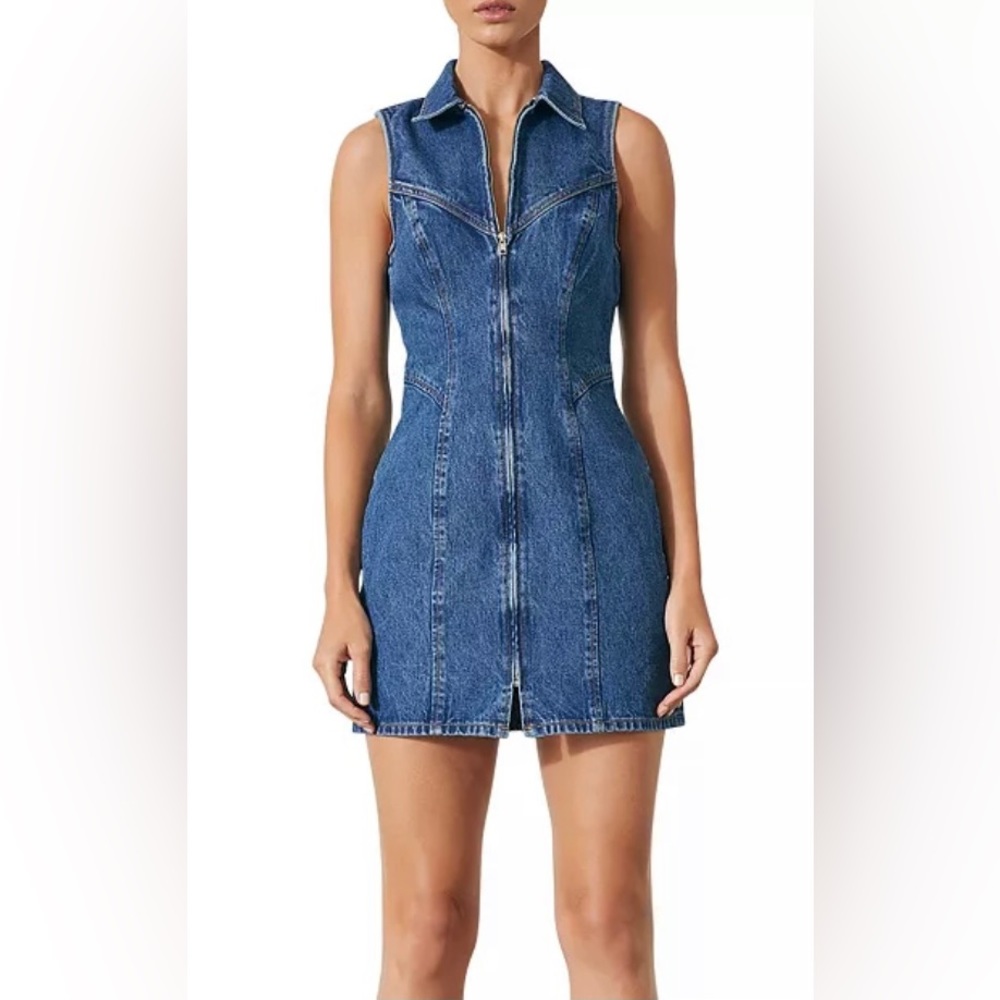 NEW GRLFRND denim Colette dress. NWT.